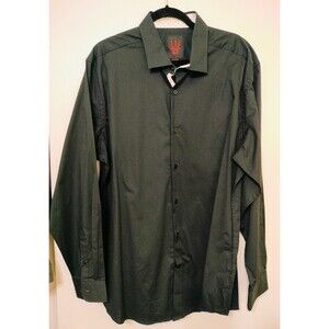 NWT! Linea Uomo Black Long Sleeve Men's Dress Shirt. Size 2XL